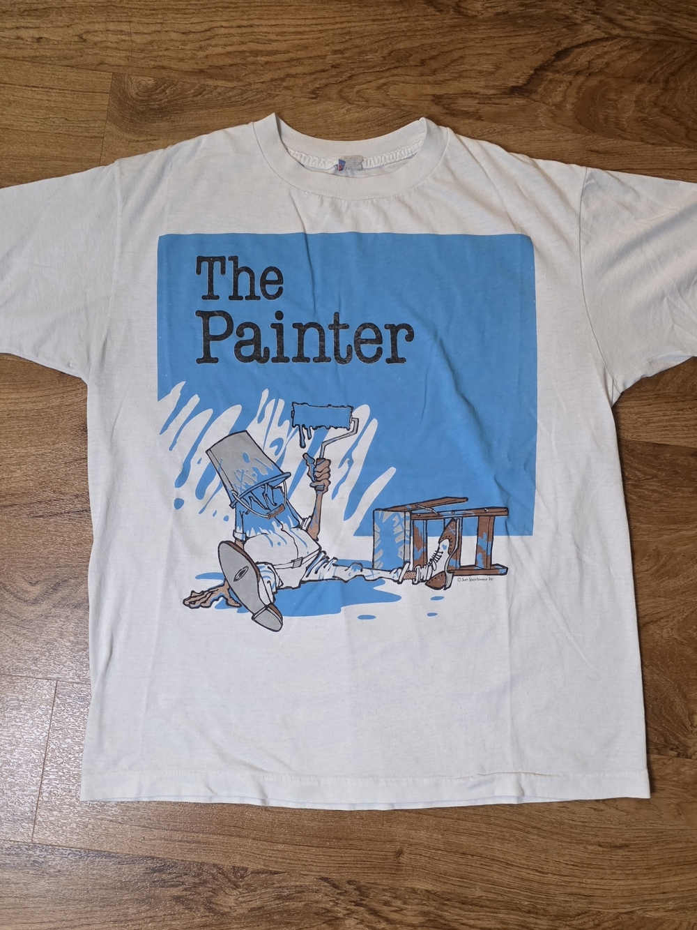 Vintage 80s The Painter White Graphic T Shirt